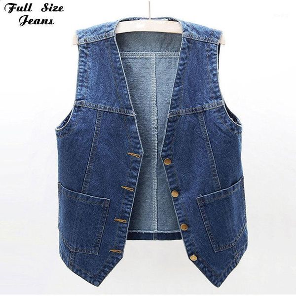 

women plus size matching denim vest 4xl 5xl korean style summer sleeveless short bomber coats jeans waistcoat1, Black;white