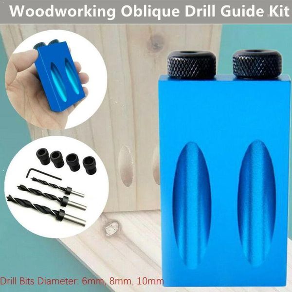 

oblique hole locator drill bit 14pcs/ 9pcs woodworking tool puncher guide angle pocket carpentry hole jig drill kit se u5e51