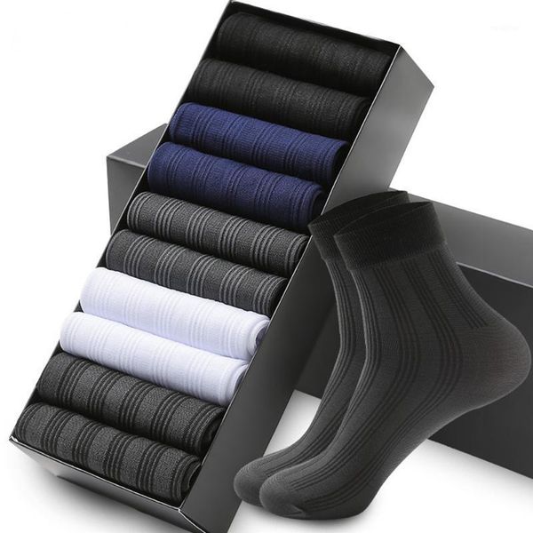 

10pairs/box men business socks summer ultra-thin ice silk breathable sweat-absorbent deodorant male socks multicolor1, Black