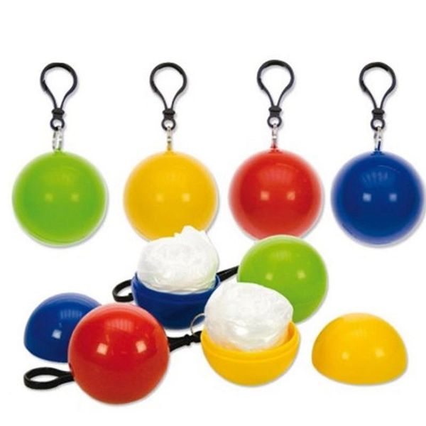 

raincoats 10pcs portable raincoat disposable poncho key ring ball
