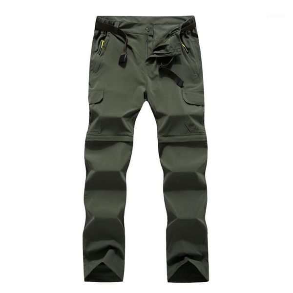 

detachable outdoor walking pants hiking adjustable quick dry water resistant climbing convertible summer trousers zip off1, Black;green