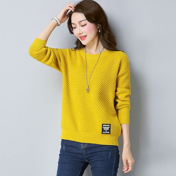 

surmiitro knitted warm autumn winter sweater women fashion lady korean long sleeve jumper pullover female red knitwear 201203, White;black