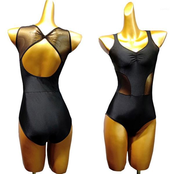 

latin dance clothes women's new practice clothes dance jumpsuits backless jumpsuits latin practice1, Black;red