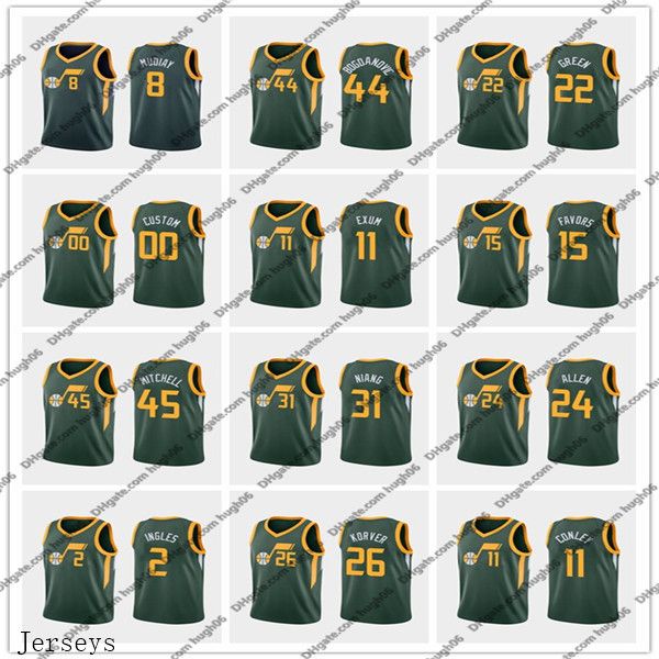 

men utah jazz mitchell gobert ingles 15 favors basketball jerseys donovan rudy joe derrick orange city jersey earned jersey, Black