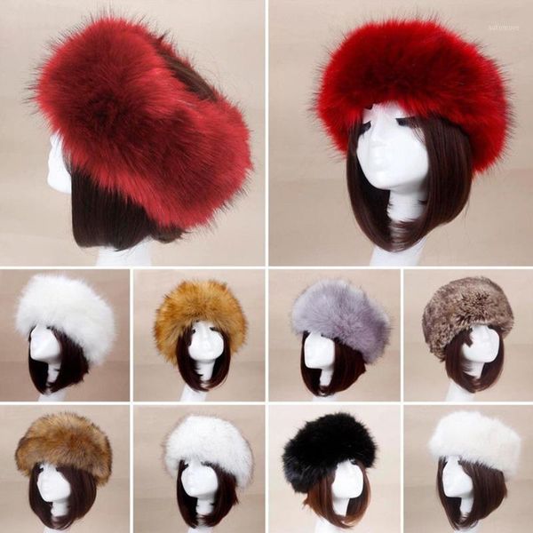 

new women lady russian fluffy fur hat winter ski hat faux winter empty thickening fur brimmed1, Blue;gray