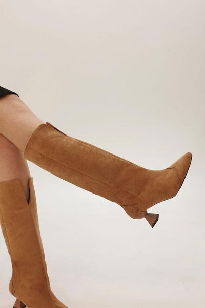 

marjin lamosa women high heeled boots made in turkey, Black