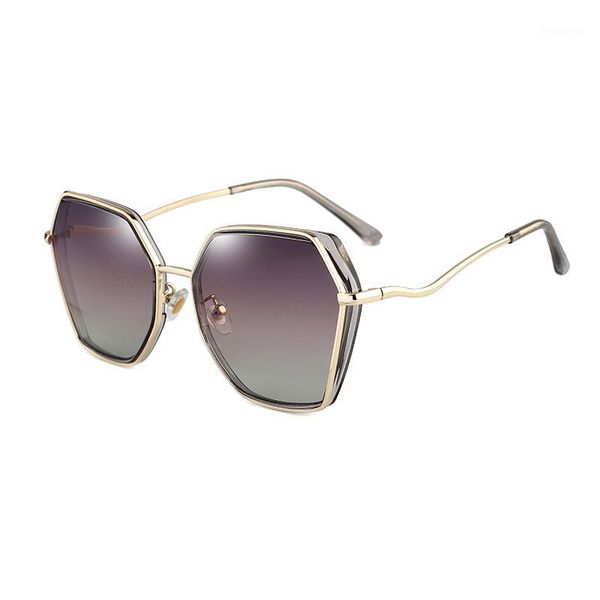 

2020 polygonal irregular polarized polygonak sunglasses mental frame plastic material lenses 6295 uv400 protection eyewear1, White;black