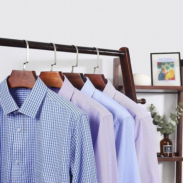 

men's shirt striped plaid turndown party work long sleeve cotton business formal a b c n2gr#, White;black
