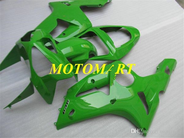 Injektionsform -Müllverkaufskit für Kawasaki Ninja ZX 6R 600cc 03 04 ZX6R 636 2003 2004 Abs Top Green Fearings Set ZX58
