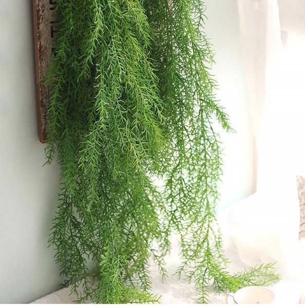 

1pcs 105cm pine needle ivy vine artificial plants for home wedding decoration fake leaf diy hanging garland artificial flowers1