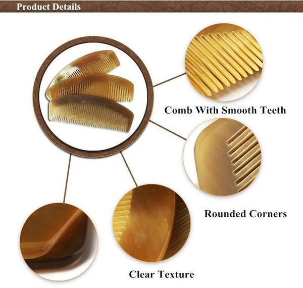 

natural amber ox horn comb hair brushes no static health care comb hair brushe jllsqw xhhair, Silver