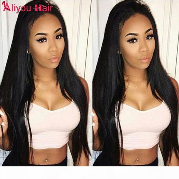 

new style mongolian cambodian peruvian brazilian hair extensions straight human hair weave bundles remy hair wefts 4pcs ing, Black