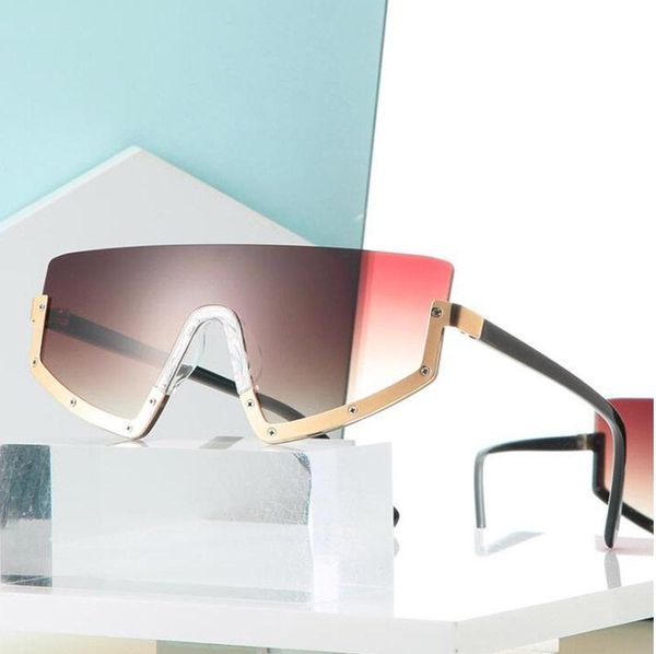 

sunglasses irregular square gradient women 2021 trendy celebrity brand designer rivet half frame lens shades glasses uv400, White;black