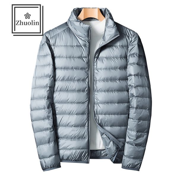 

zhuolin2020 lightweight short down jacket mens warm men's portable jacket winter casual korean version q1215, Black