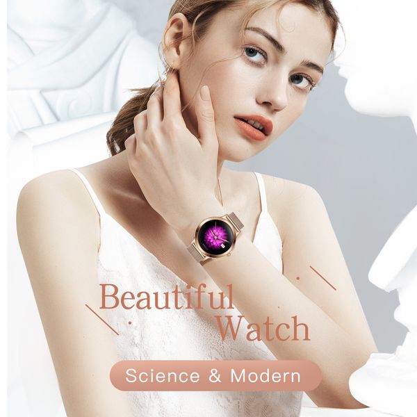 

new g10 female watch heart rate blood pressure sport step counting physiological cycle message reminder smart watch factory, Slivery;brown