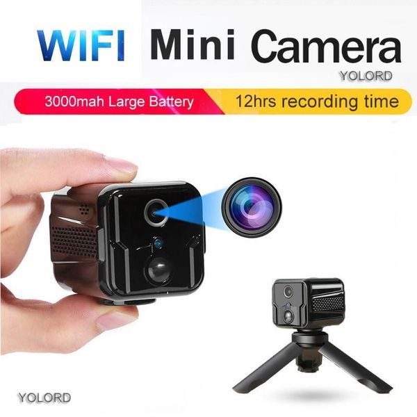 

h.265 3000mah large battery 12hrs video wireless ap 1080p p2p wifi mini camera dv car dvr security guard night vision camcorder1