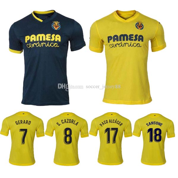

men kids 20 21 villarreal cf soccer jerseys kit 2020 2021 paco alcacer bacca fornals anguissa ekambi iborra s.cazorla football shirt uniform, Black;yellow
