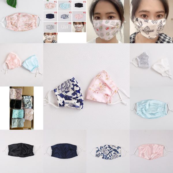 

sun-resistant floral face print dustproof silk fashion mask masks women summer thin mouth muffle soft washable breatha 1yarv