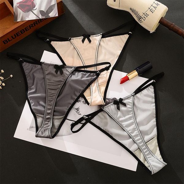 

women's panties women thong pants low waist underwear seamless thin sports underpants one piece briefs g-string, Black;pink