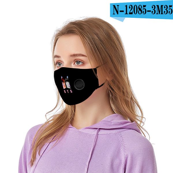 

and the fashion team printed masks are dustproof smog-proof with valves the masks can put pm2.5 filters