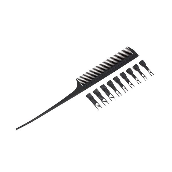 

2 side hair dyeing comb adjustable sectioning highlight comb weaving cutting brush professional salon hair coloring styling tool w9056