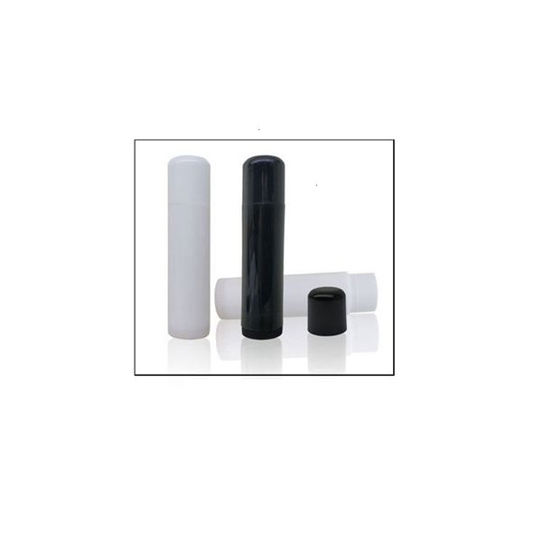 

factory price lip 5ml gloss cosmetic empty lipstick chapstick balm tube and caps container black white clear color for s