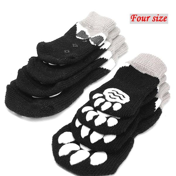 

anti-slip knit socks for pets with traction soles pet shoes boots for indoor wear slip on paw protectors for small med wmtmzy