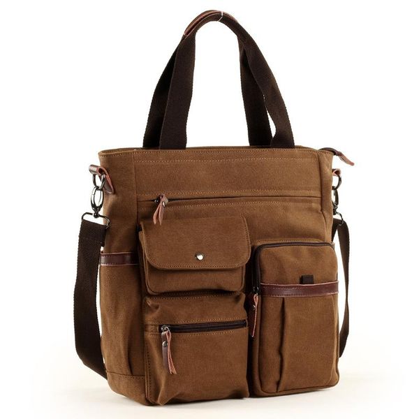 

briefcases men's casual shoulder bag large capacity outdoor canvas messenger business briefcase