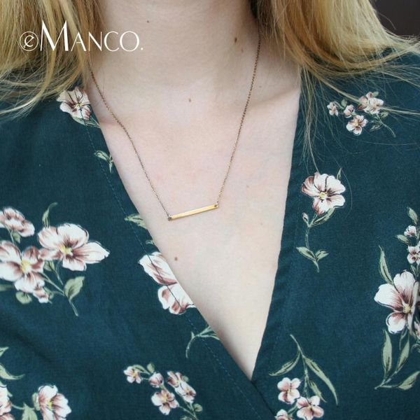 

pendant necklaces 2021 women's fashion jewelry colar 1pc european simple gold silver plated multi layers bar coin necklace clavicle cha