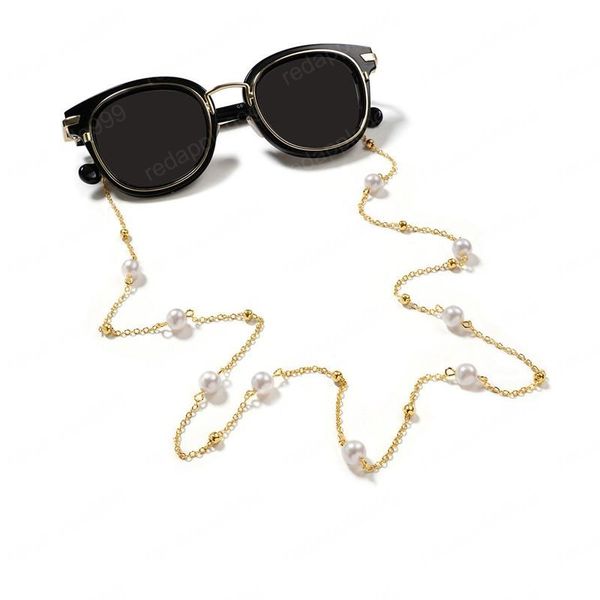 Perline di rame Catena per occhiali Semplice perla Occhiali da vista Cordini Corda per occhiali da sole da donna Accessori per occhiali Commercio all'ingrosso
