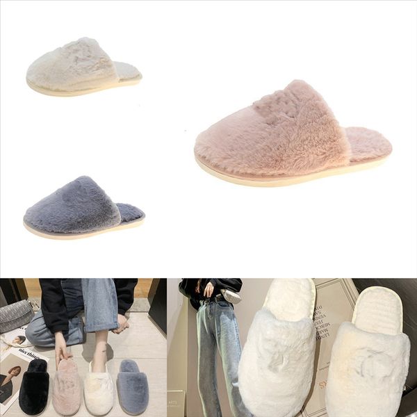 

bus67 breathable indoor plush bow cotton-padded slippers plush slippers comfortable shoes air fur flat slippers women cross home winter, Black