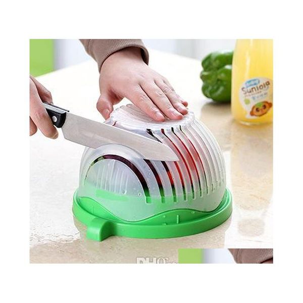 

salad cutter bowl kitchen gadget vegetable fruits slicer chopper washer and cutter quick salad maker kitchen tool 40xaf