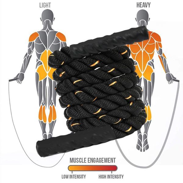 

2.8m heavy-duty skipping rope skipping battle rope men women whole body strength training muscle exercises heavy