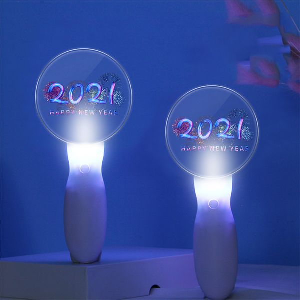 

christmas flashlight santa claus night lights sticks glow led xmas music projector lamp 2021 kids gifts toy light for festival decor f112106, Blue