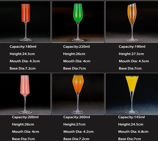 

1 шт. золотая отделка champagne flute очки коктейльные очки элегантные разработанные рука света света свободные чашки шампанского wmtcjo xhh
