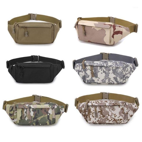 

men fanny pack chest shoulder bag with 3 pockets nylon minitary waist bag lx9f1