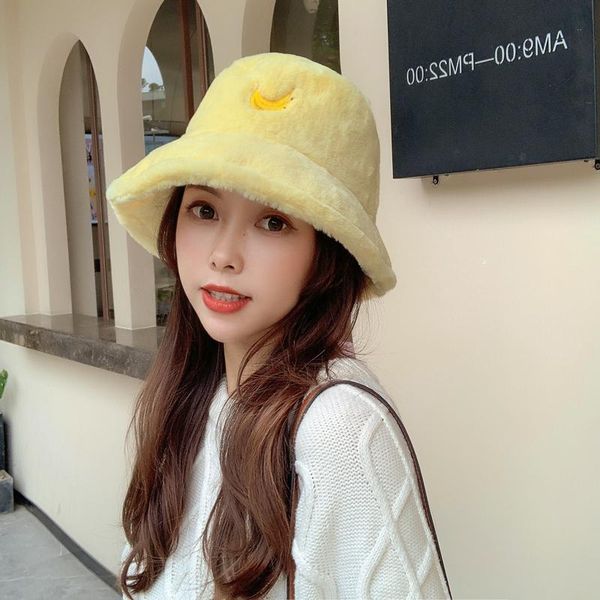 

2020 teddy velvet warm ear protector fisherman hat accessories vintage lamb velvet cap lovely plush bucket hat new hats for girl, Blue;gray