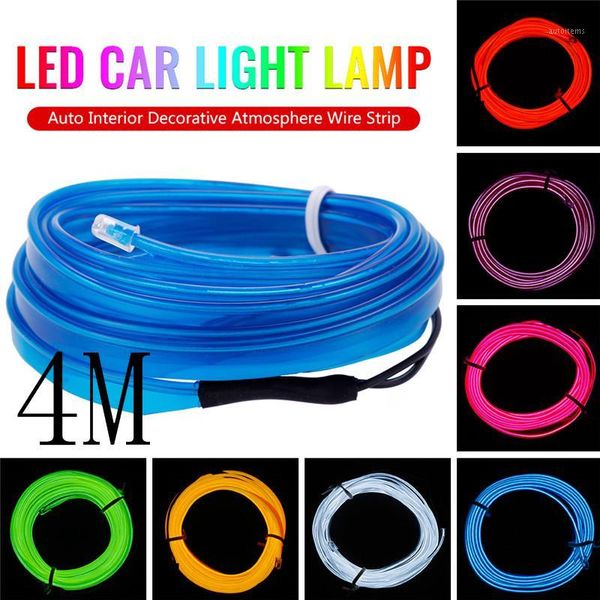 

new 4m 12v led auto interior decorative atmosphere wire strip cold car lamp flexible led light fit all dc 12v cars1