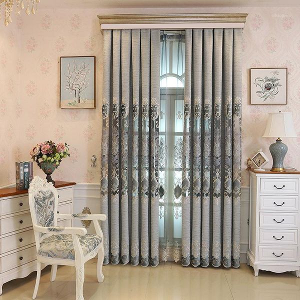 

european snow neal hollowed out water-soluble embroidery curtains for living dining room bedroom.1
