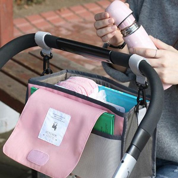

baby stroller bag nappy diaper mummy hanging basket storage organizer travel feeding bottle accessories bags