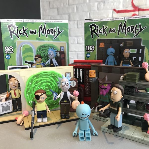 

mcfarrenrick and motty building block set assembled 4edaoriginal toy doll modelvfsdw, Silver