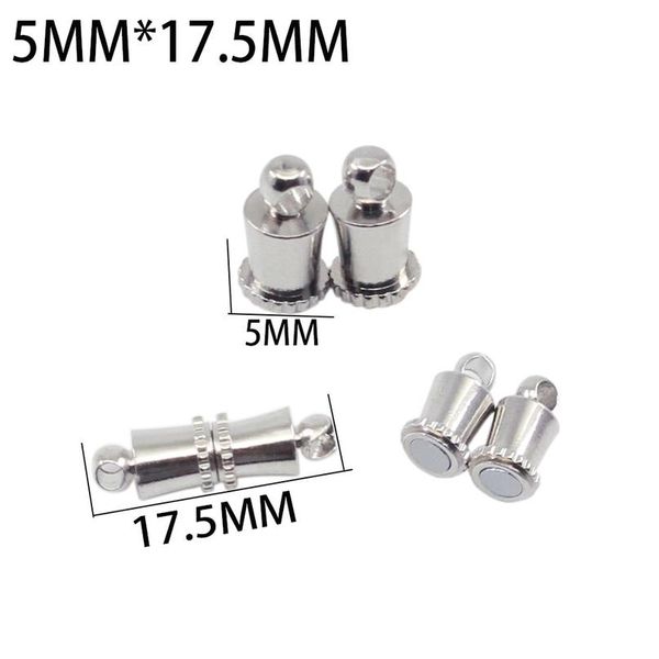 

10pcs/lot rhodium color magnetic clasps stainless steel for leather bracelets necklace connectors jewelry findings ma bbypud, Silver