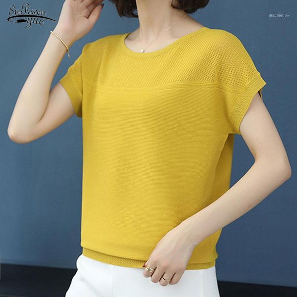 

women's blouses & shirts 2021 spring and summer ice silk knit vest bat white thin bottoming sling street wear women clothing 9155 501