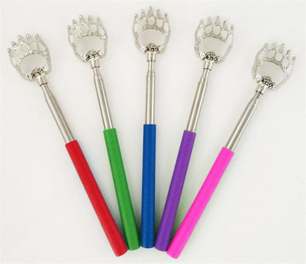 

practical handy stainless telescoping massage self back scratcher bear claw back itching scratchers multicolor