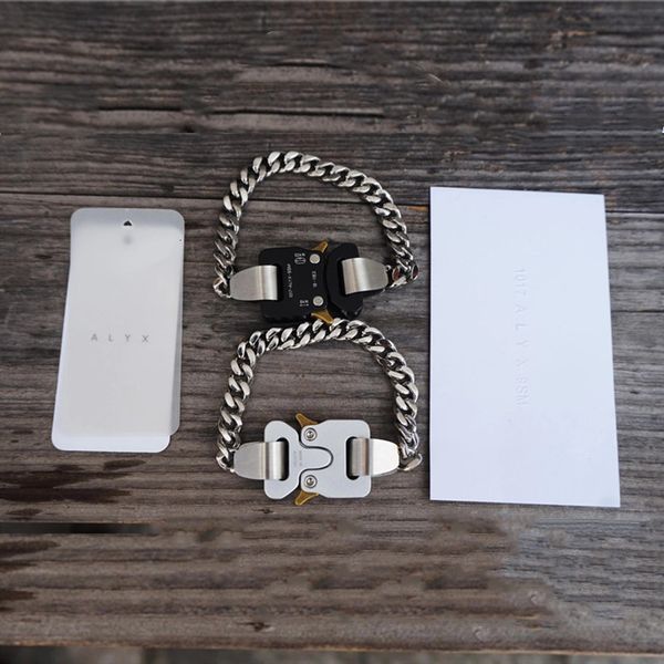 

2021 new men women 1017 alyx 9sm river link titanium stainless steel aylx bracelet metal accessories jvty, Golden;silver