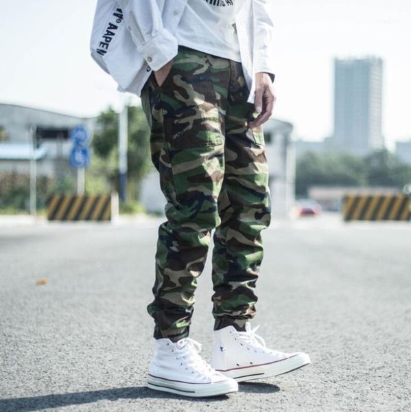

2020 men harem pant camouflage tactical trousers cotton joggers male jogger cargo pants w8551, Black