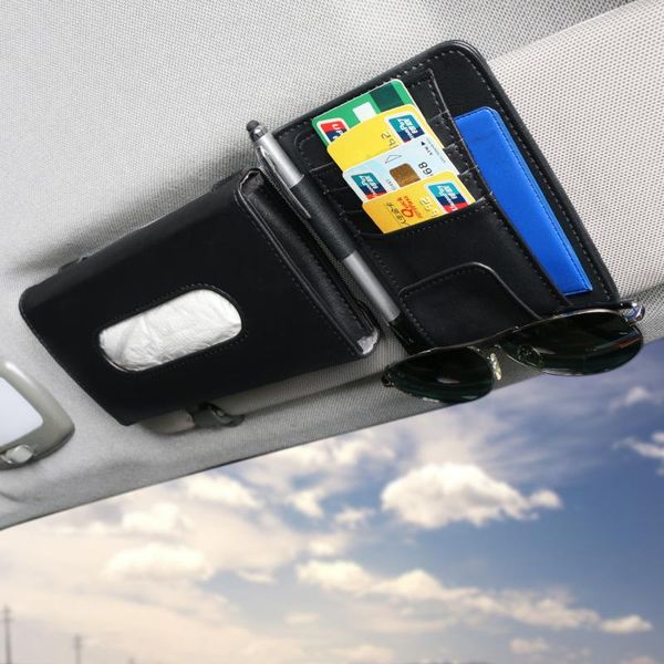 

tissue boxes & napkins brand car sun visor bags holder lambskin pu leather hanging bag for paper towel napkin case dispenser