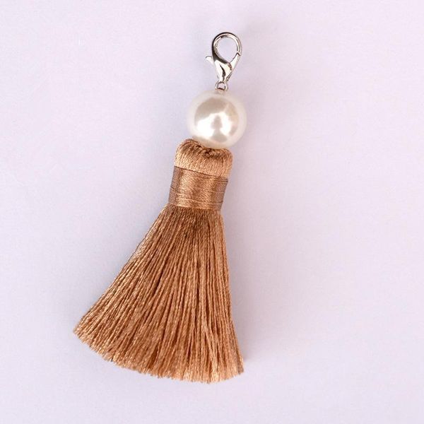 

2pcs pack imitation pearl pendant tassel fringe diy keychain cellphone straps purses backpacks jewelry charms decorate tassel h sqcmsb