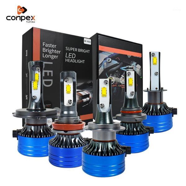 

conpex h7 h4 h1 h11 h8 h9 h10 9003 9005 3 led canbus car bulb headlights car high low beam light 24v 8000lm 36w fog light lamp1