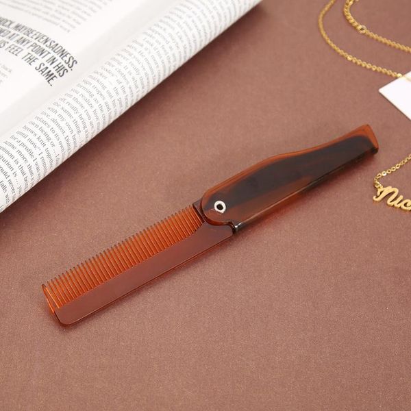 

portable travel hair comb brush foldable mas hair comb anti-static styling kits folding hair combs hairdressi jlliyo, Silver
